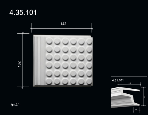 4.35.101  Polyurethane decorative elements