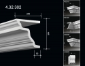 4.32.302 Polyurethane cornices with a smooth profile