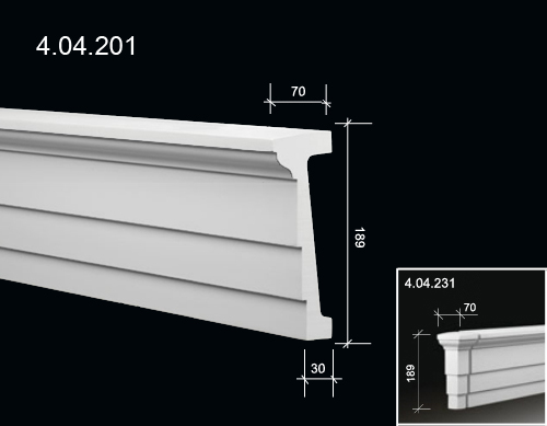  4.04.201  Polyurethane friezes and architraves