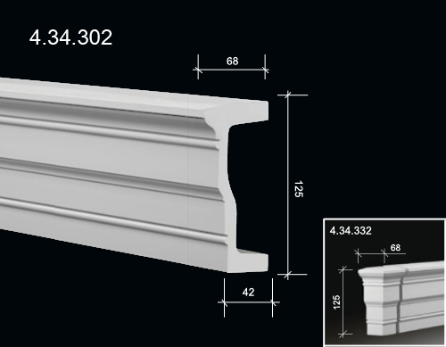  4.34.302  Polyurethane friezes and architraves