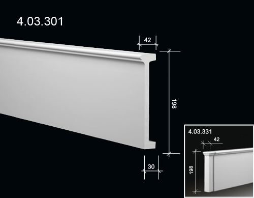  4.03.301  Polyurethane friezes and architraves