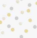 108264 Dotty Polka Yellow Silver wallpaper