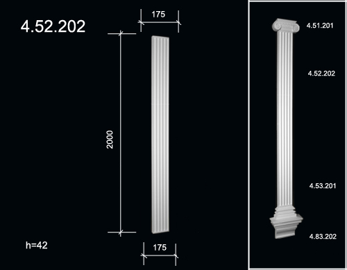 4.52.202 Polyurethane facade pilasters