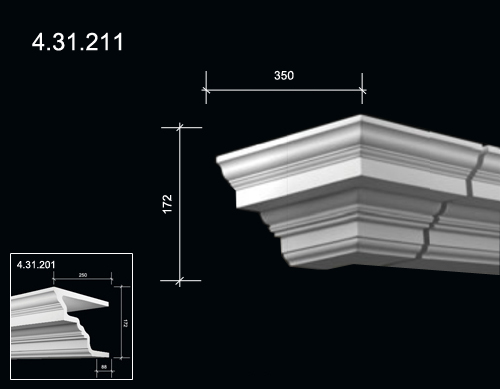 4.31.211  Polyurethane decorative elements