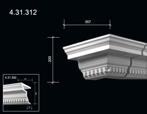 4.31.312  Polyurethane decorative elements